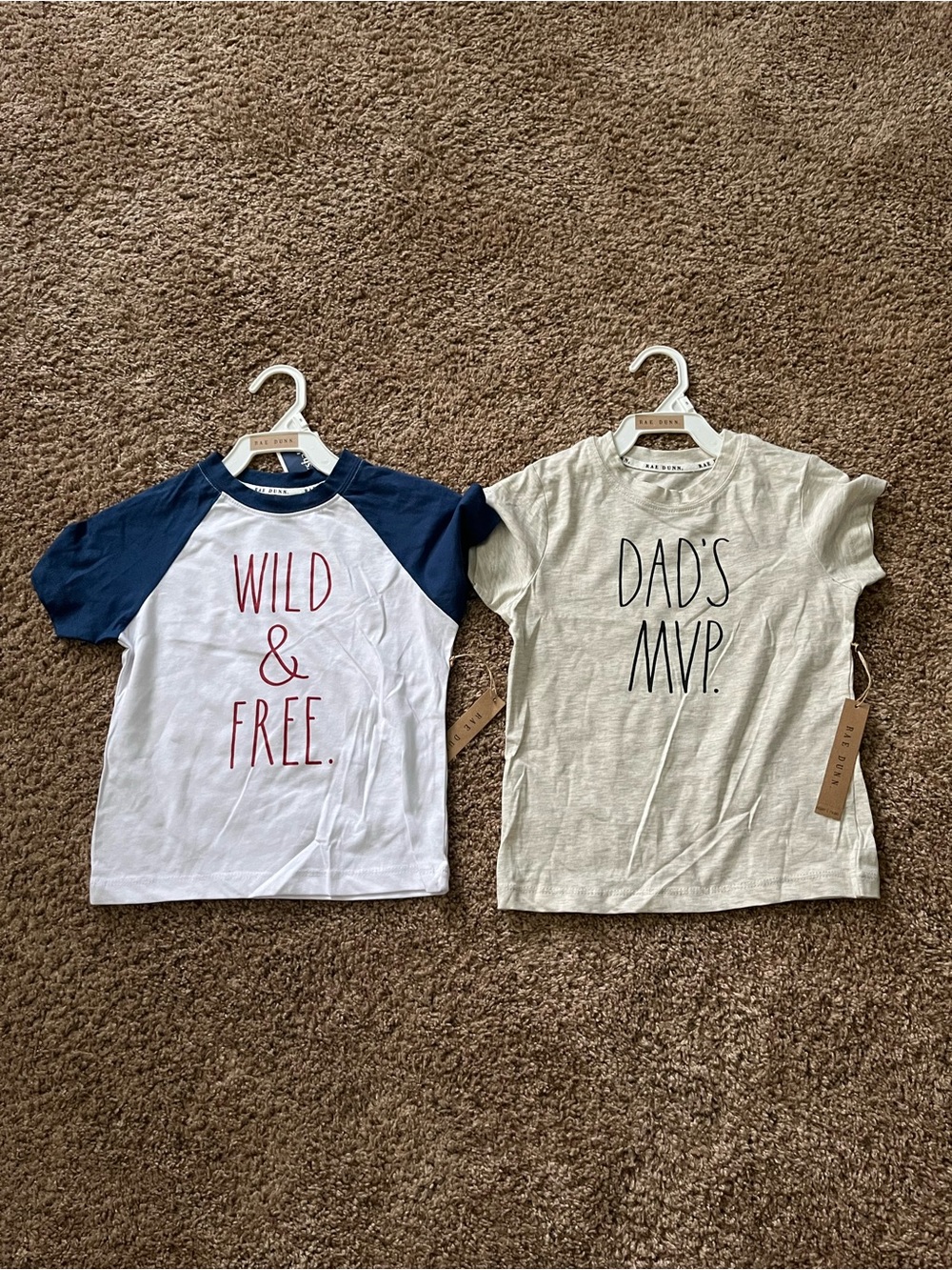 Rae Dunn Kids Tee Set - White, Navy & Cream